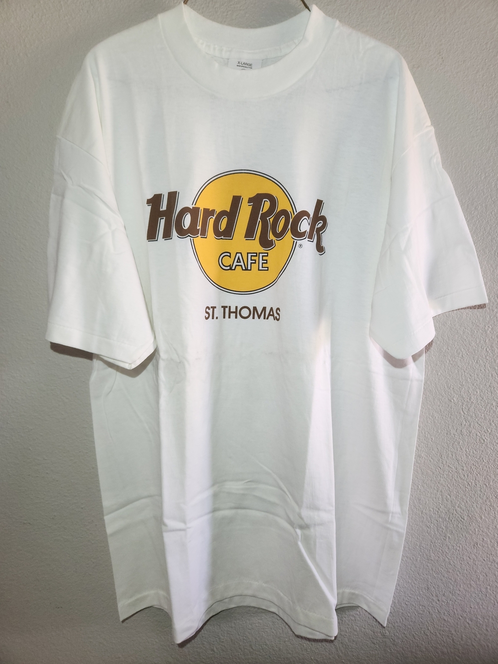 Vintage Hard Rock Cafe Shirt Size XL White Short Sleeve St Thomas Brand New